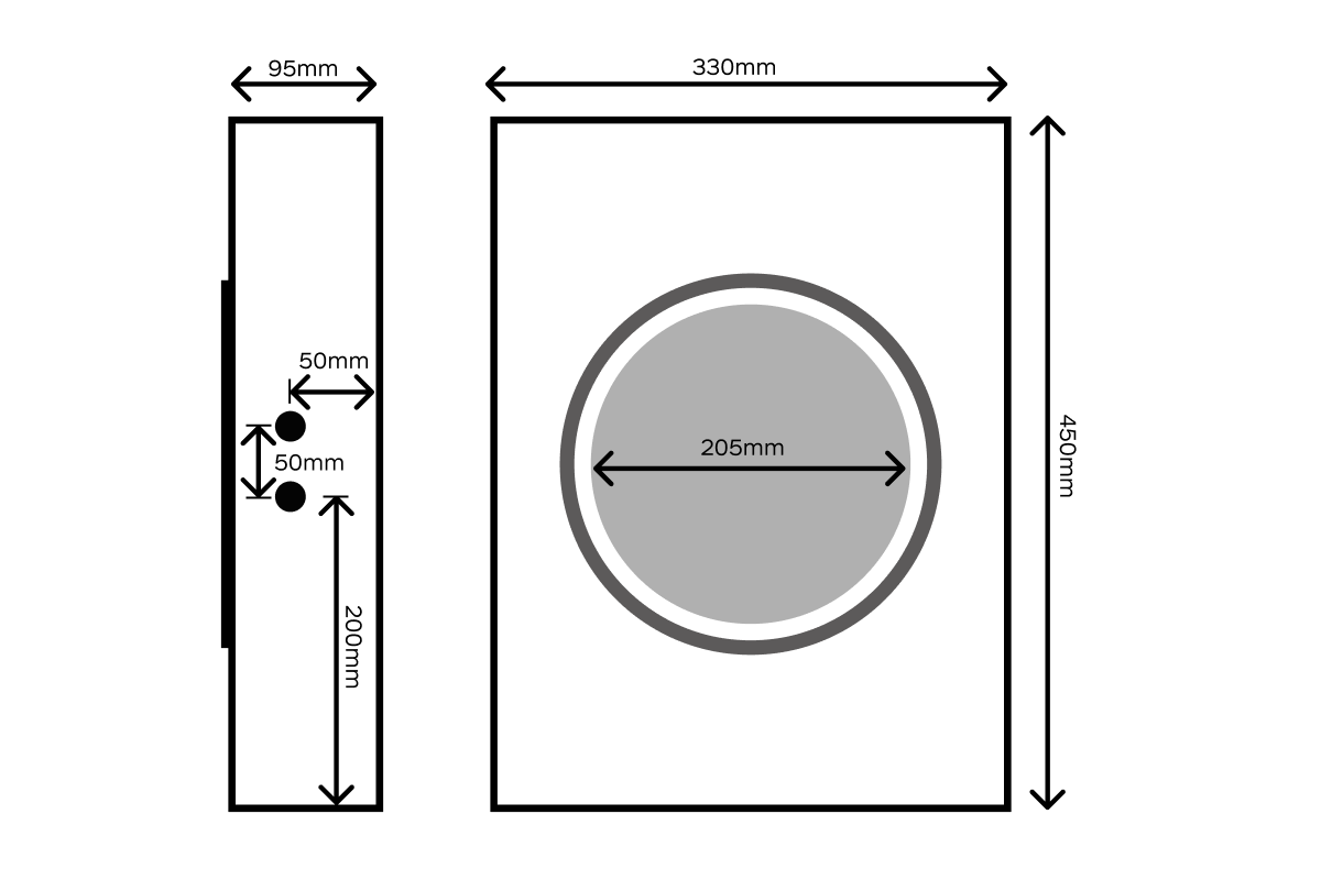 Einbaugehäuse für 7" Install Speaker – Loxone Art.-Nr. 610175 (Ansicht 4)