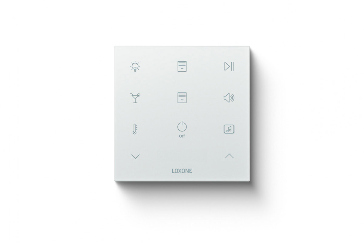 Touch Pure Flex Standard Audio Air Signalweiß Glas – Loxone Art.-Nr. 100546